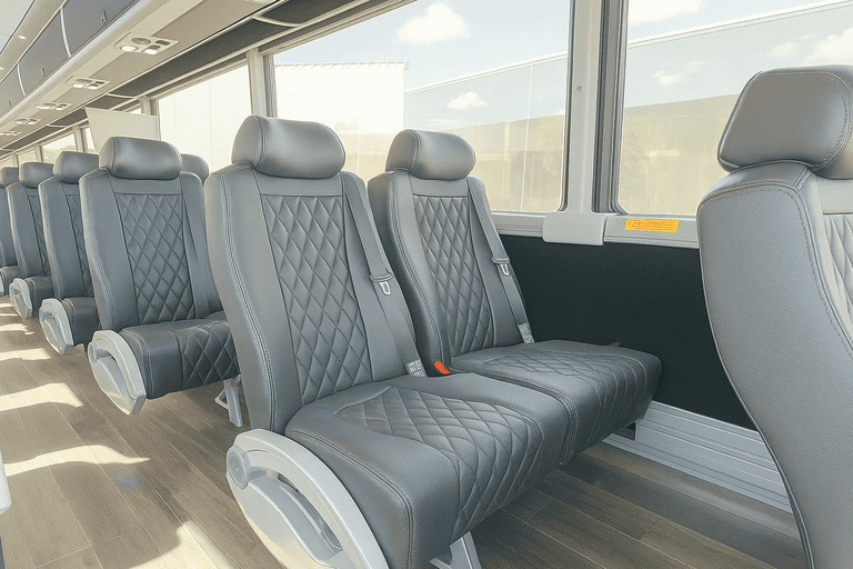 interior of North Richland Hills Charter Bus charter bus